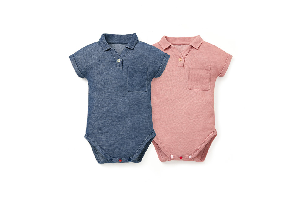 BABY 快乾POLO包屁衣