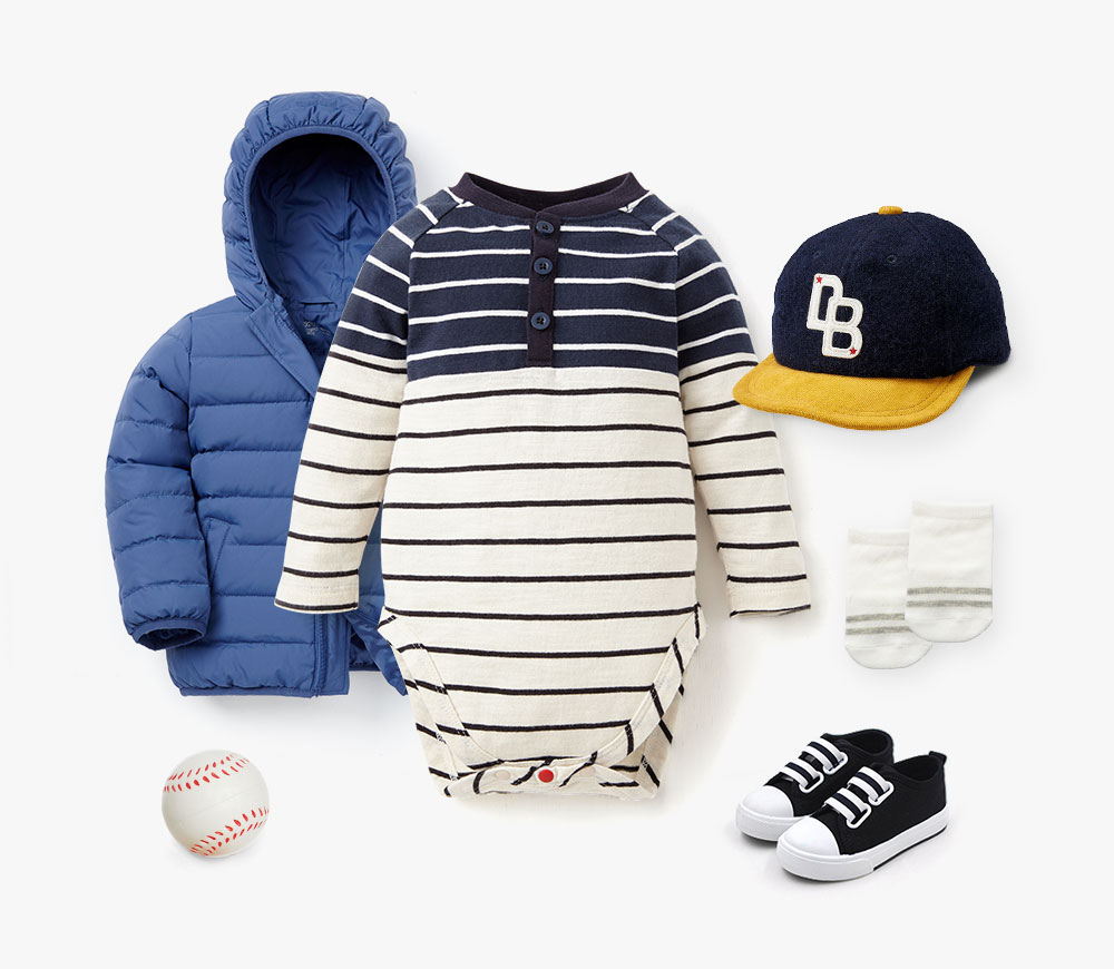 BABY 橫紋包屁衣