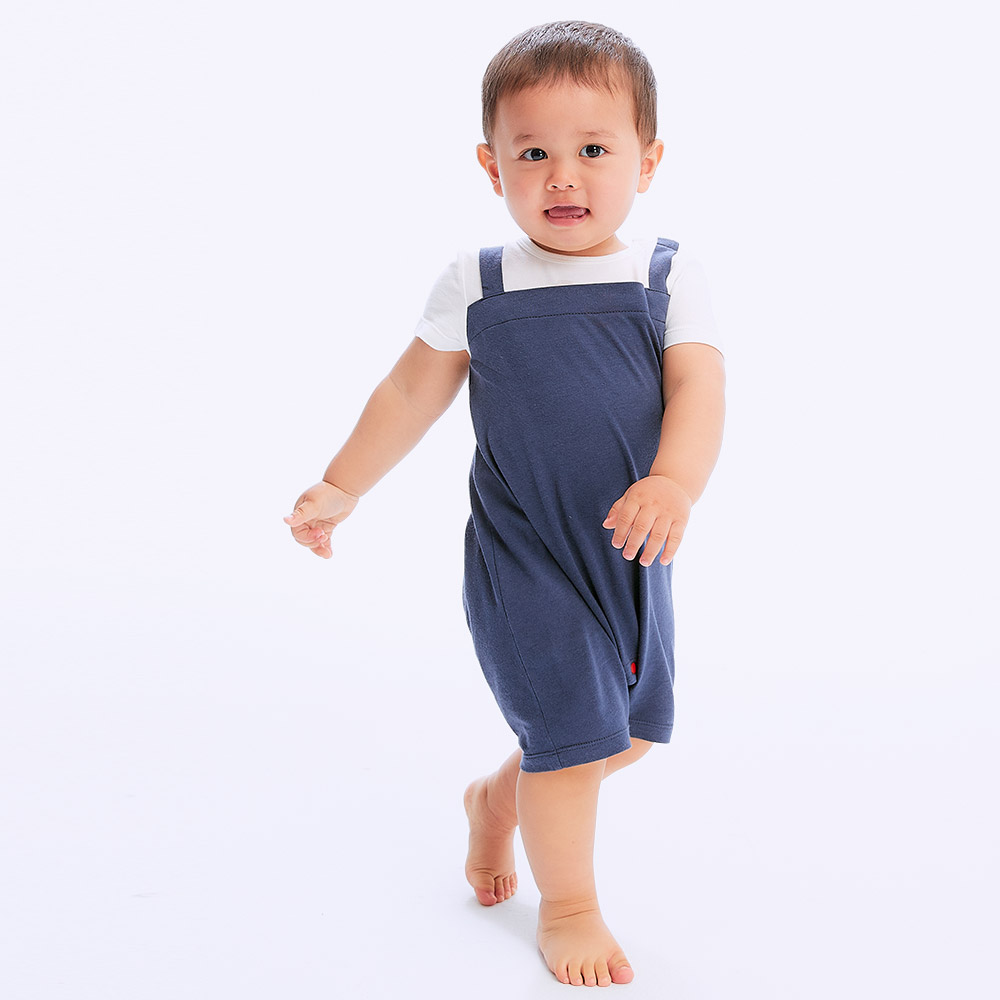 BABY 假兩件吊帶連身包屁衣
