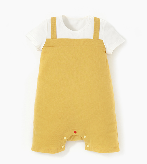 BABY 假兩件吊帶連身包屁衣