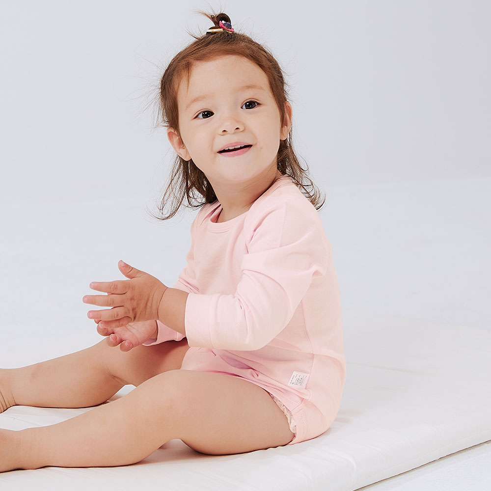 BABY Q彈純棉長袖包屁衣(2入)-彩虹