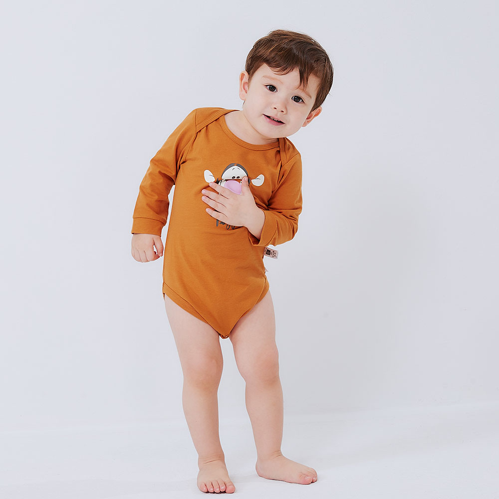 BABY 迪士尼Q彈長袖包屁衣-跳跳虎