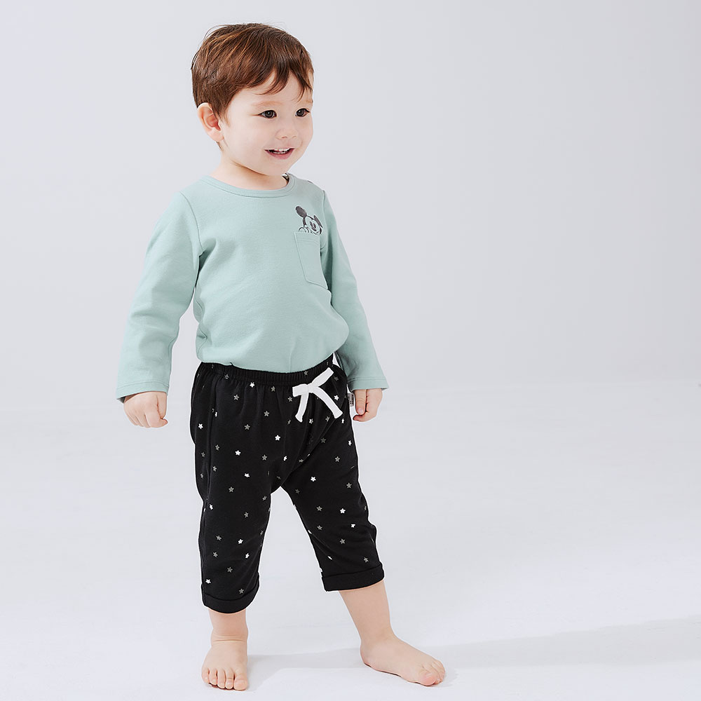 BABY 迪士尼純棉長袖包屁衣-米奇