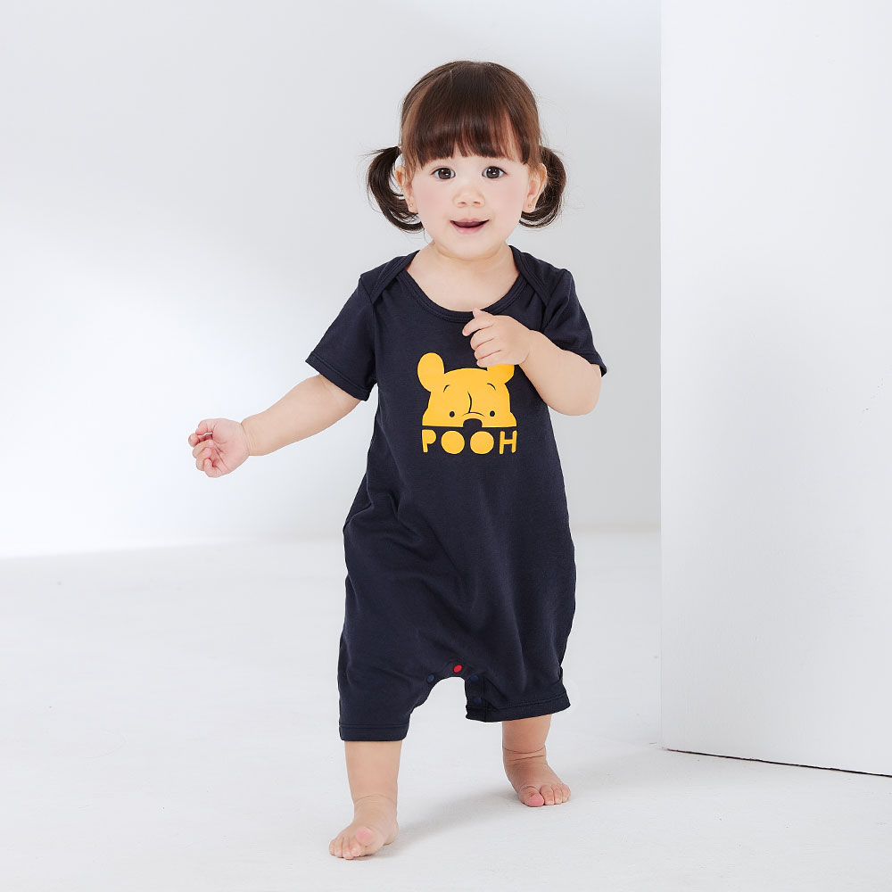 BABY迪士尼Q彈連身包屁衣-維尼
