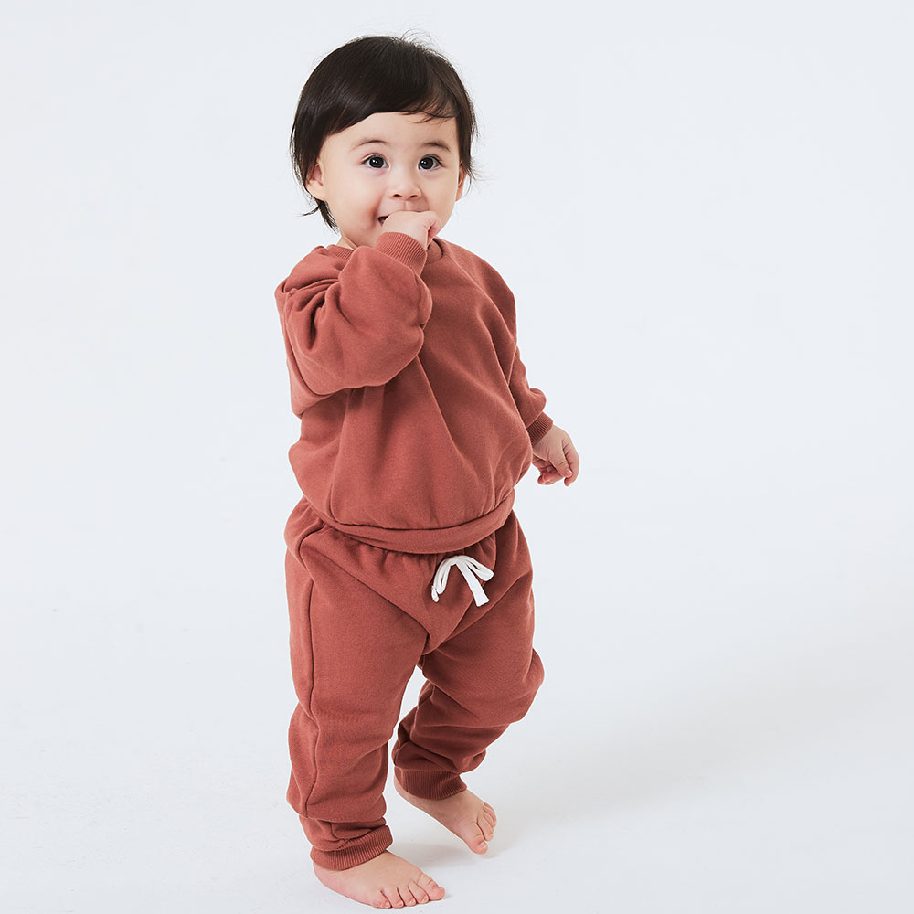 BABY 棉質毛圈鬆緊長褲
