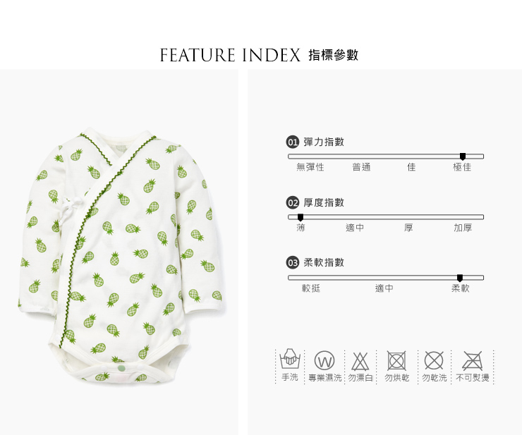 新生兒水果拼盤內著包屁衣