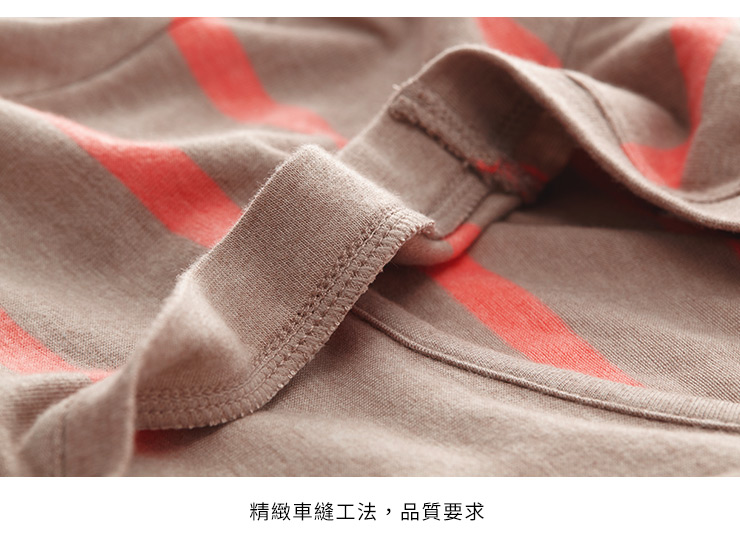 經典款橫紋連帽長版孕哺上衣