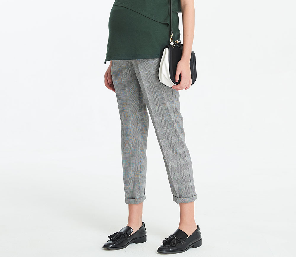 顯瘦反摺上班孕婦褲 顯瘦反摺上班孕婦褲