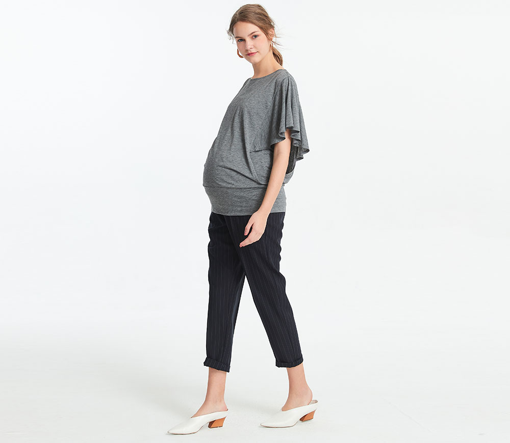 顯瘦反摺上班孕婦褲 顯瘦反摺上班孕婦褲