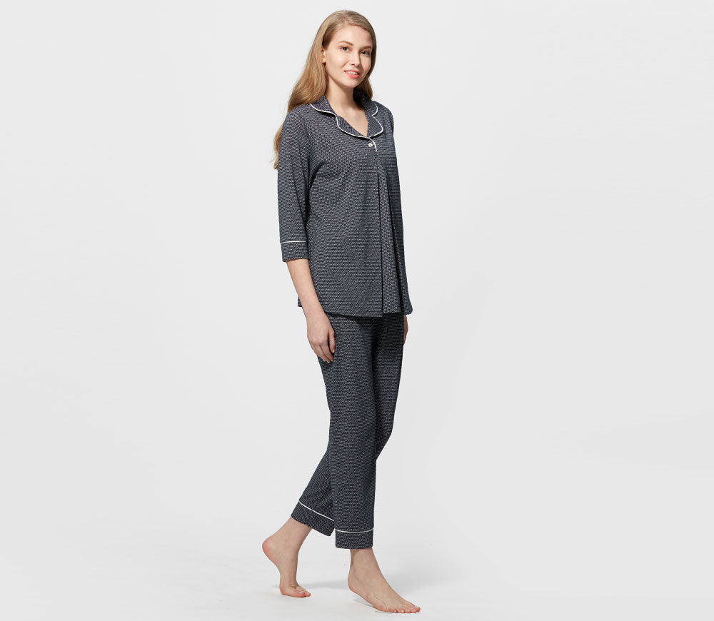 點點緹花孕哺居家服組 睡衣 