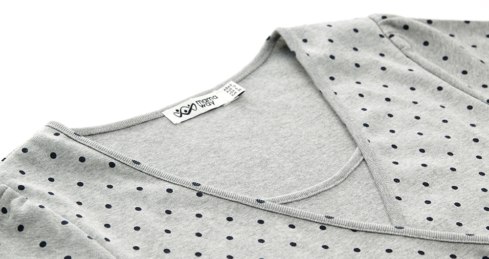 素雅印點綁帶孕哺居家洋裝 素雅印點綁帶孕哺居家洋裝